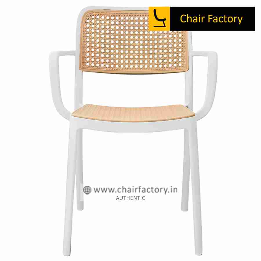 White Mace  Cafe Chair With Arms